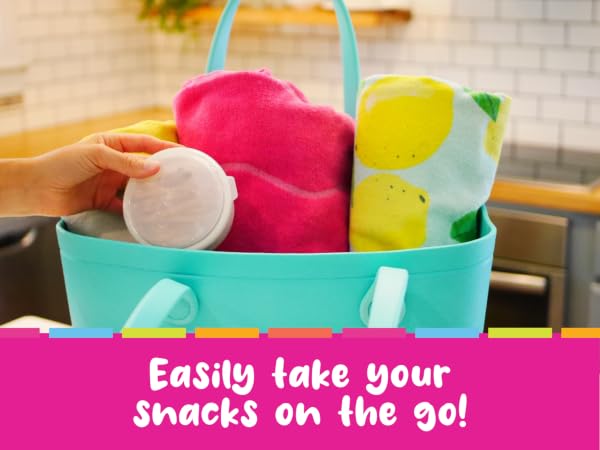 Convenient size with lids to take your snacks on the go