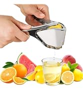 OERPHO Lemon Squeezer, Stainless Steel Hand Flat Manual Juicer, Lime Press Handheld, Easy to Use ...
