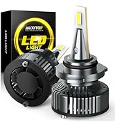 AUXITO 9006 Fog Light Bulbs, 700% Brighter 6500K Cool White, Mini Size, Halogen Replacement with ...