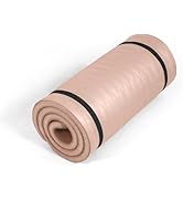 Tone Fitness 1-Inch Thick Yoga Mat | High-Density, Non-slip Exercise Mat with Carrying Strap for ...