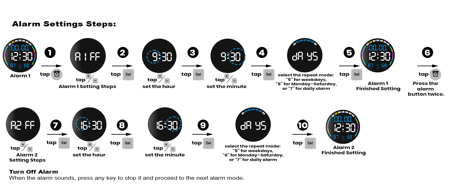 digital wall clock battery operated
