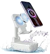 comiso IPX7 Waterproof Cell Phone Stand with Wireless Bluetooth Speaker,Anti-Slip Design Shower P...