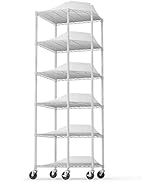 Donext 6-Tier Shelf Corner Wire Shelf Rack Pentagonal Shelves, storage shelves wire shelving, Adj...
