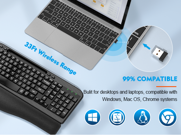 wireless ergonomic keyboard
