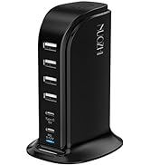 USB Charging Station for Multiple Devices - 6 in 1 USB Hub with 6 USB Ports, 1 PD Port(5-12V/18W)...