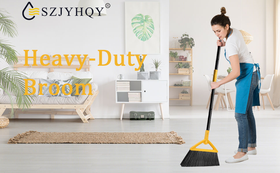broom outdoor;broom indoor;broom kitchen;escoba;commercial yellow garden angle broom;clean dust;