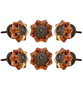 SPN-FOR1 Set of 6 Crystal Knobs for Cabinet &amp; Drawers Decorative Vintage Glass Knobs for Home...