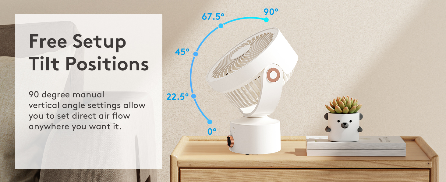 Adjustable 90° tilt