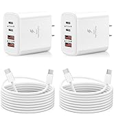 iPhone 16 15 Charger Fast Charging, 2 Pack 40W USB C Charger Block with 6FT Long Type C Cable Cor...