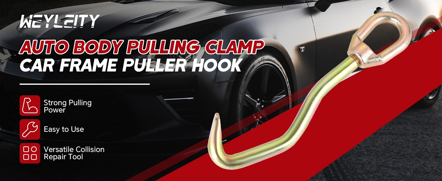 Auto Body Pulling Clamp Car Frame Puller Hook