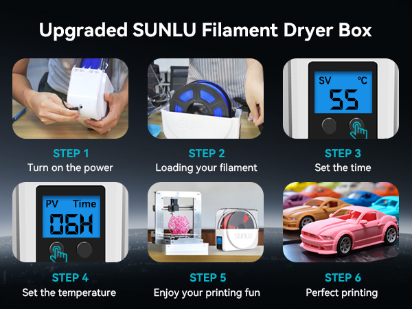 sunlu official filament dryer s1 plus 3d printer filament dryer