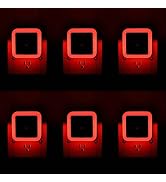 KINUR 6 Pack Red Night Light, LED Night Lights Plug into Wall with Dusk to Dawn sensors, Plug in ...