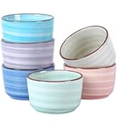 Selamica Ramekins 4 OZ Oven Safe for Creme Brulee, Porcelain Custard Cups Ramekins for Baking, Mi...