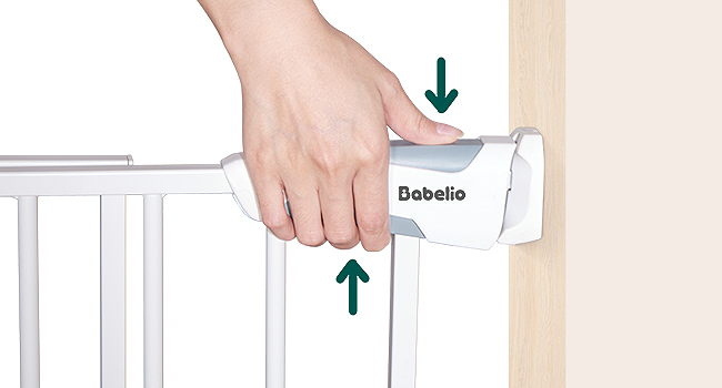 baby gate for stairs with banister and wall