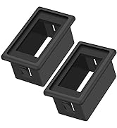 DaierTek 1-Slot Rocker Switch Panel Housing Holder Black Plastic Single Mount Marine Toggle Switc...