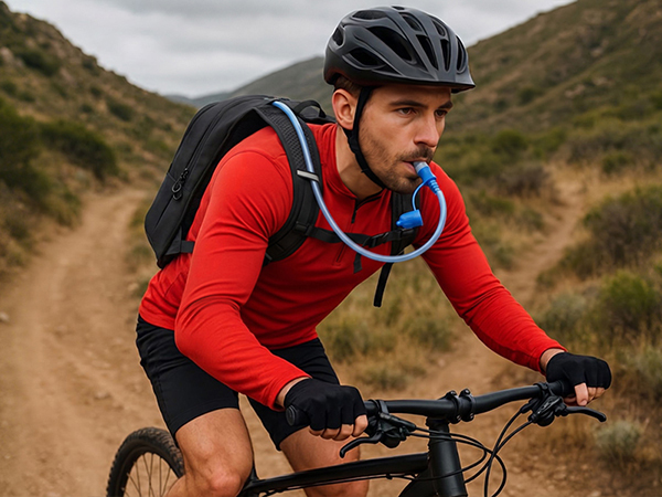 The lightweight MIYCOO hydration backpack supports marathon runners.