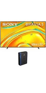 Sony K55XR80M2 55 Inch Bravia 8 QD-OLED 4K HDR Google TV with an Austere 5S-PS4-US1 4-Outlet Power (...