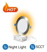 LED Recessed Lights with Night Light