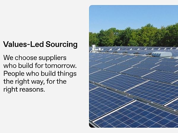 We choose suppliers who build for tomorrow. People who build the right way, for the right reasons