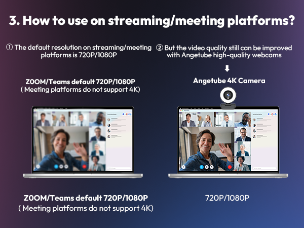 4k web cam high quality webcam camera for streaming on pc streaming webcam for pc