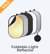 K&F Concept 24" x36”(60x90cm) 5-in-1 Oval Foldable Reflector with Carrying Bag, Gold, Silver, Bla...