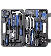 CARTMAN 148Piece Tool Set General Household Hand Tool Kit with Plastic Toolbox Storage Case Blue