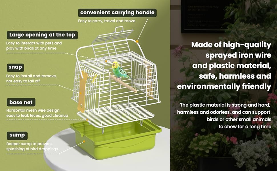 Made of high-quality spray painted iron wire and plastic material, safe and harmless.