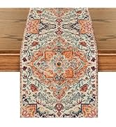 Artoid Mode Boho Bohemia Style Orange Table Runner, Country Rustic Farmhouse Magical Fall Kitchen...