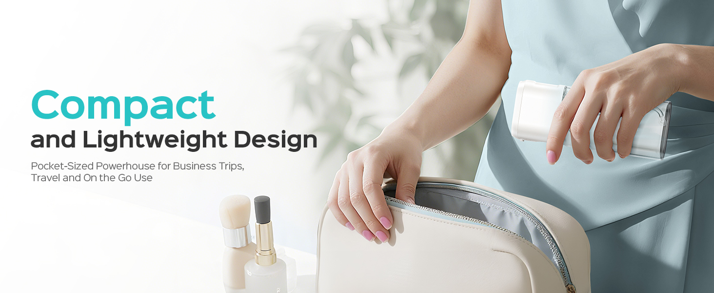 COSLUS Mini Water Flosser for Travel: Portable Compact Design, Cordless Oral Irrigator for Braces