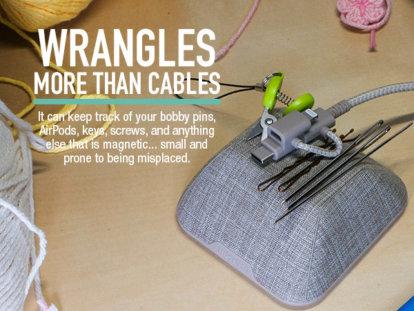 magnetic cable holder cord organizer manager desk nightstand table lightning usb c best gift chord