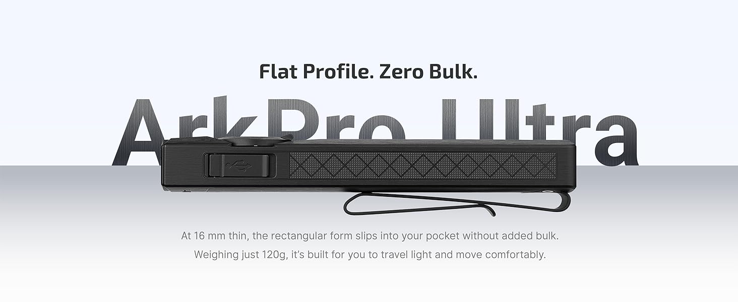 Flat and slim flashlight with a sturdy structure