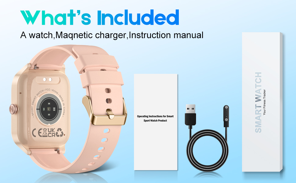 smart watch complies with FCC, CE, UK, CA, ROHS certificates 300mAh Long Battery life