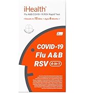 iHealth Flu A/B, COVID-19 &amp; RSV 4-in-1 Antigen Rapid Test, Results in 15 Minutes, FDA Authorized ...