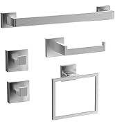 Bathroom Hardware Accessories Set of 5 Pieces, 15.6 Inch Bath Towel Bar Set, 304 Stainless Steel ...