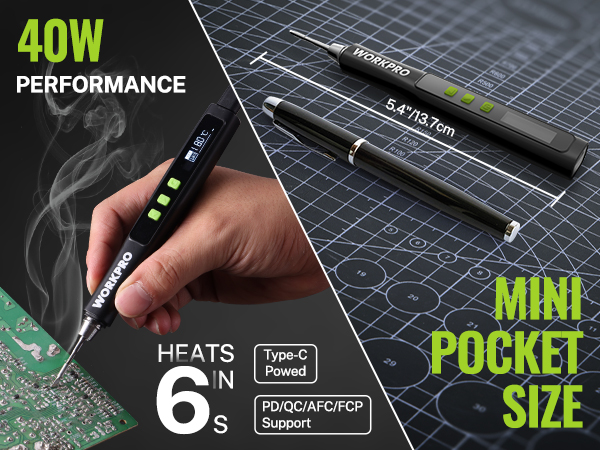 MINI POCKET SIZE, HEATS IN 6S, 40W PERFORMANCE
