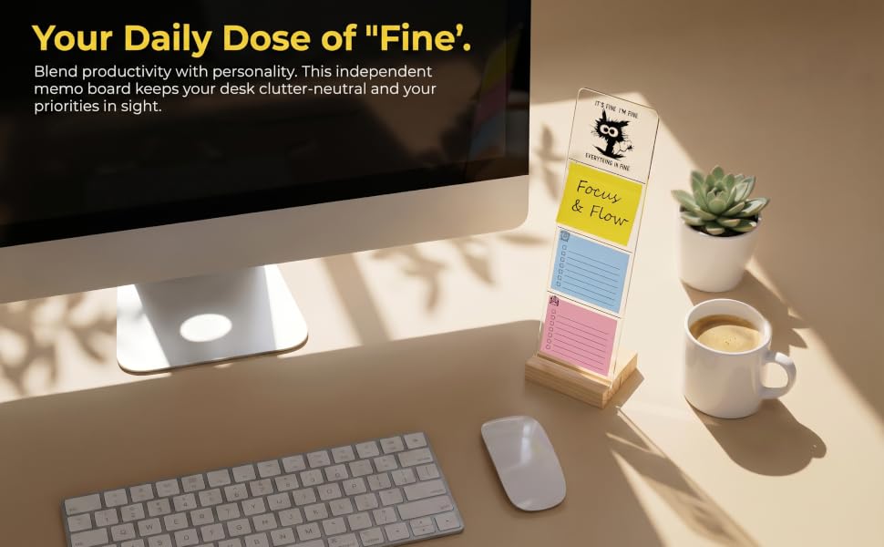 Blend productivity with personality, This post it note holder keeps your desk clutter-neutral