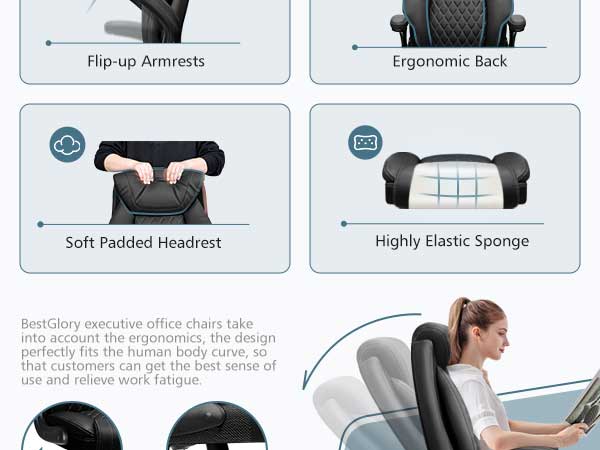 office chair with footrest
