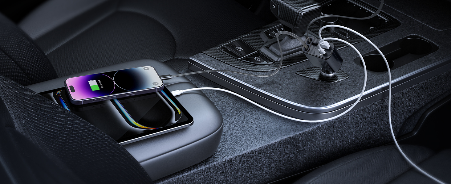 4 in 1 retractable car charger