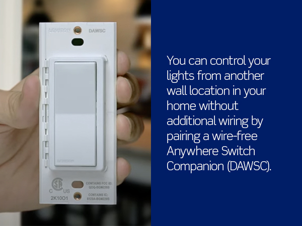 Add an extra light switch anywhere with a Leviton Anywhere Companion
