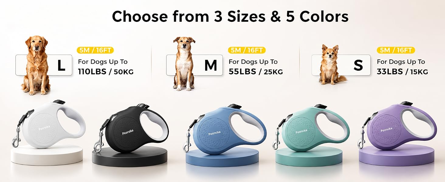 retractable dog leash for large dogs