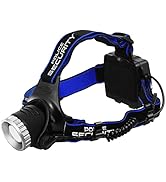 Police Security Elite Blackout Headlamp - T6 LED - 615 Lumen - 7 Hour Battery Life - Camping, Wal...