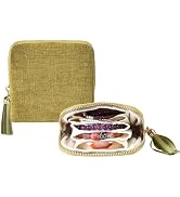 shunmei Small Travel Jewelry Case Mini Travel Jewelry Bag Portable Organizer Storage Pouch for Ne...