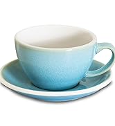Loveramics Coffee Cup Ceramic, 10 oz Latte Art Cup with Saucer for Cappuccino, Tea, Espresso, Thi...