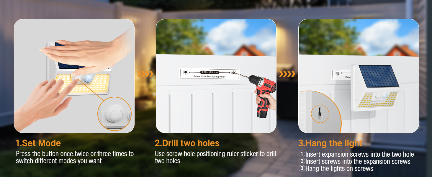 outdoor solar lights for yard fence