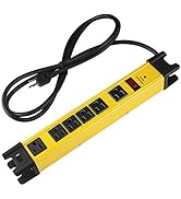 Heavy Duty Power Strip Surge Protector, 6 Outlet Industrial Power Strip with 15A, Shop Workshop G...