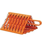 Buyers Products WC091061 Orange Powder Coated Galvanized Serrated Wheel Chock with Built in Handl...