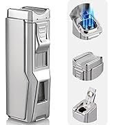 Kantion Cigar Lighter, 4 Jet Flame Torch Lighter Refillable Butane Lighter Windproof Lighter with...