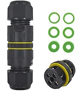 IP68 Outdoor Waterproof Electrical Wire Connector for 5-14mm Wire Diameter, (Max 24A, 450V), 2 Wa...