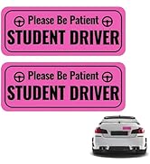Ferianl 2PCS Student Driver Magnet for Car, Reflective New Driver Stickers, Safety Warning, Water...