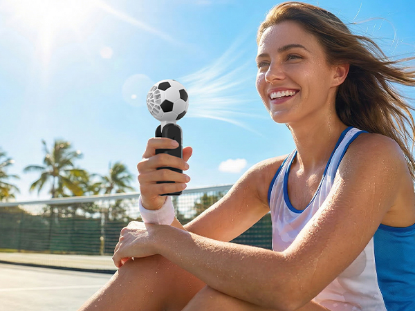 Portable handheld fan for sports